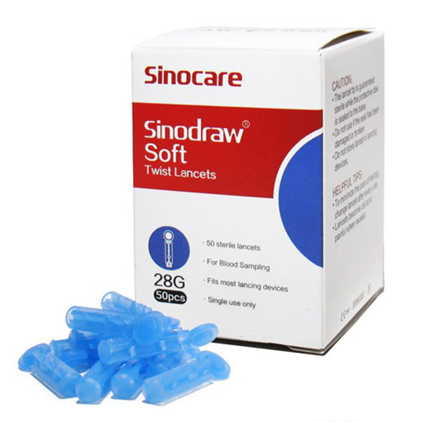 Lancettes Souples SINOCARE Sinodraw, 50 pièces