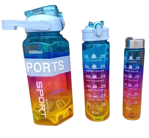 Kit 3 Gourdes de Sport