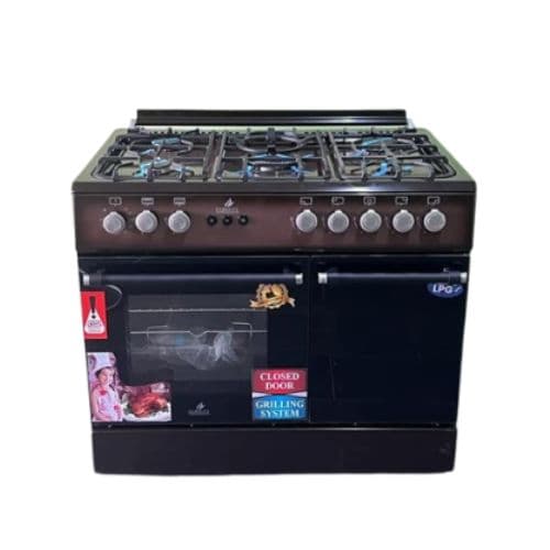Cuisinière à Gaz Eurolux F9E50G1-TDF 5 Foyers 60 x 90cm Et Grand Four Garantie 6 Mois