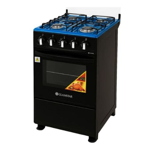 Cuisinière à gaz GLAMSTAR, four intégré, 4 bruleurs, 50 x 50cm, garantie 6 mois, SAV 1an