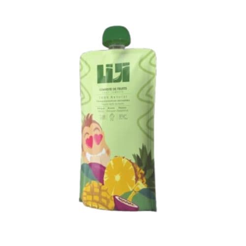 Compote de fruits à base mangue, ananas, et fruit de la passion, 100% naturel LIJI 125g