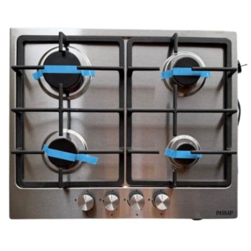 Plaque à Gaz Encastrable EL005 PASSAP, 4 Foyers Inox, 60×60cm Garantie 6 Mois